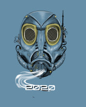 Load image into Gallery viewer, gas mask t shirt design | Original Art by Nathan Gregory | CIA Clothing and Print - CIA (Cannabis Incognito Apparel)