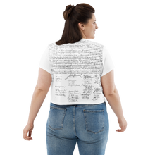 Load image into Gallery viewer, Join the exclusive secret community with the Constitution Crop Tee, celebrating individuality and fashionable secrecy. - Back Plus size