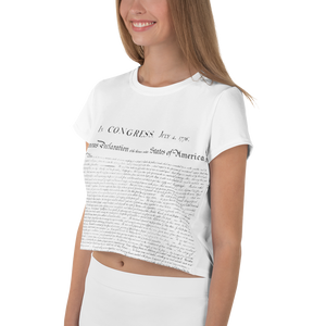 Join the exclusive secret community with the Constitution Crop Tee, celebrating individuality and fashionable secrecy.