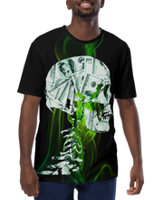 Load image into Gallery viewer,  Front view of Male wearing Money Skull T-Shirt - Tough view