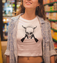 Load image into Gallery viewer, SKULL AND CROSS GUNS - Crop Top - Cannabis Incognito Apparel CIA | Cannabis Clothing Store