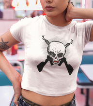 Load image into Gallery viewer, SKULL AND CROSS GUNS - Crop Top - Cannabis Incognito Apparel CIA | Cannabis Clothing Store