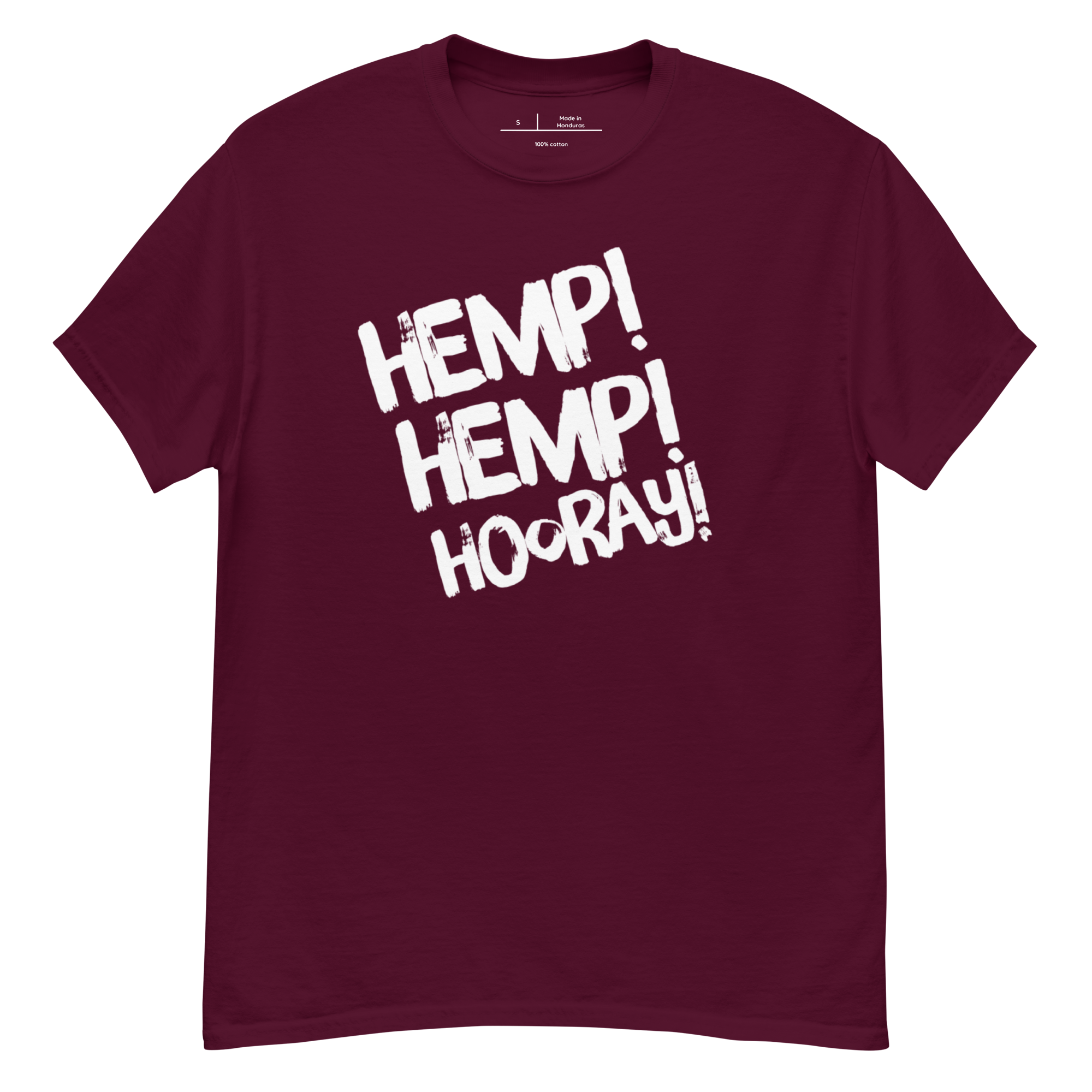 Elevate your style with the Hemp! Hemp! Hoorah! T-Shirt in Army Green and Marooned