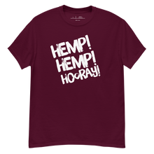 Load image into Gallery viewer, Elevate your style with the Hemp! Hemp! Hoorah! T-Shirt in Army Green and Marooned