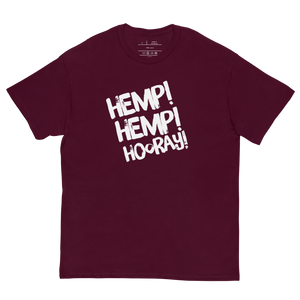 Elevate your style with the Hemp! Hemp! Hoorah! T-Shirt in Army Green and Marooned - Casual 