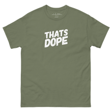 Load image into Gallery viewer, &quot;That&#39;s Dope&quot; Word T-Shirt - Front View: Fashion-forward design with a cannabis-inspired print, crafted by Agent Green Thumb.