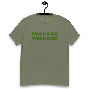 Flat lay of the army green Strains tee, blending the vigor of nature with the mystery of Agent Green Thumb's mission.