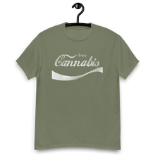 Load image into Gallery viewer, Army Green cannabis-themed shirt, representing a classic and timeless style - Hanger Mockup