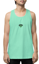 Load image into Gallery viewer, Mint Tank Top | Wifi OG strain | Strains collection | Cannabis Incognito Apparel | Front Mock up Layout | Model Male Stand in - Funny Weed Tank Top: Spread Laughter with CIA Cannabis Incognito Apparel