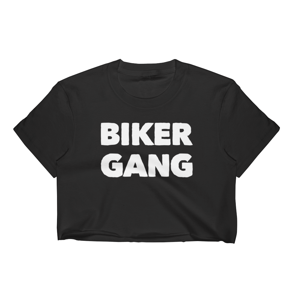 Motorcycle club BIKER GANG Womens Crop Top | CIA Clothing - Cannabis Incognito Apparel CIA | Cannabis Clothing Store