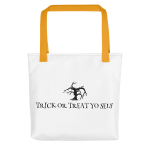 Trick or Treat Yo Self” - Tote bag - Cannabis Incognito Apparel CIA | Cannabis Clothing Store