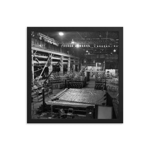 Wrestling ring after-hours - BLK/WHT - T-Bone's Prints - Framed poster - Cannabis Incognito Apparel CIA | Cannabis Clothing Store