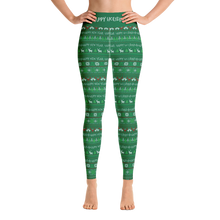 Load image into Gallery viewer, Happy Holidays UGLY SWEATER pattern- Yoga Leggings - Cannabis Incognito Apparel CIA | Cannabis Clothing Store