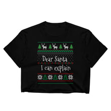 Load image into Gallery viewer, Dear Santa I can Explain - Ugly Crop Top - Cannabis Incognito Apparel CIA | Cannabis Clothing Store