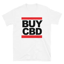 Load image into Gallery viewer, BUY CBD | Short-Sleeve Unisex T-Shirt | CIA Cannabis Apparel - Cannabis Incognito Apparel CIA | Cannabis Clothing Store