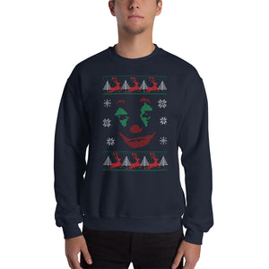 Ugly Sweater Clown Face - Unisex Sweatshirt - Cannabis Incognito Apparel CIA | Cannabis Clothing Store