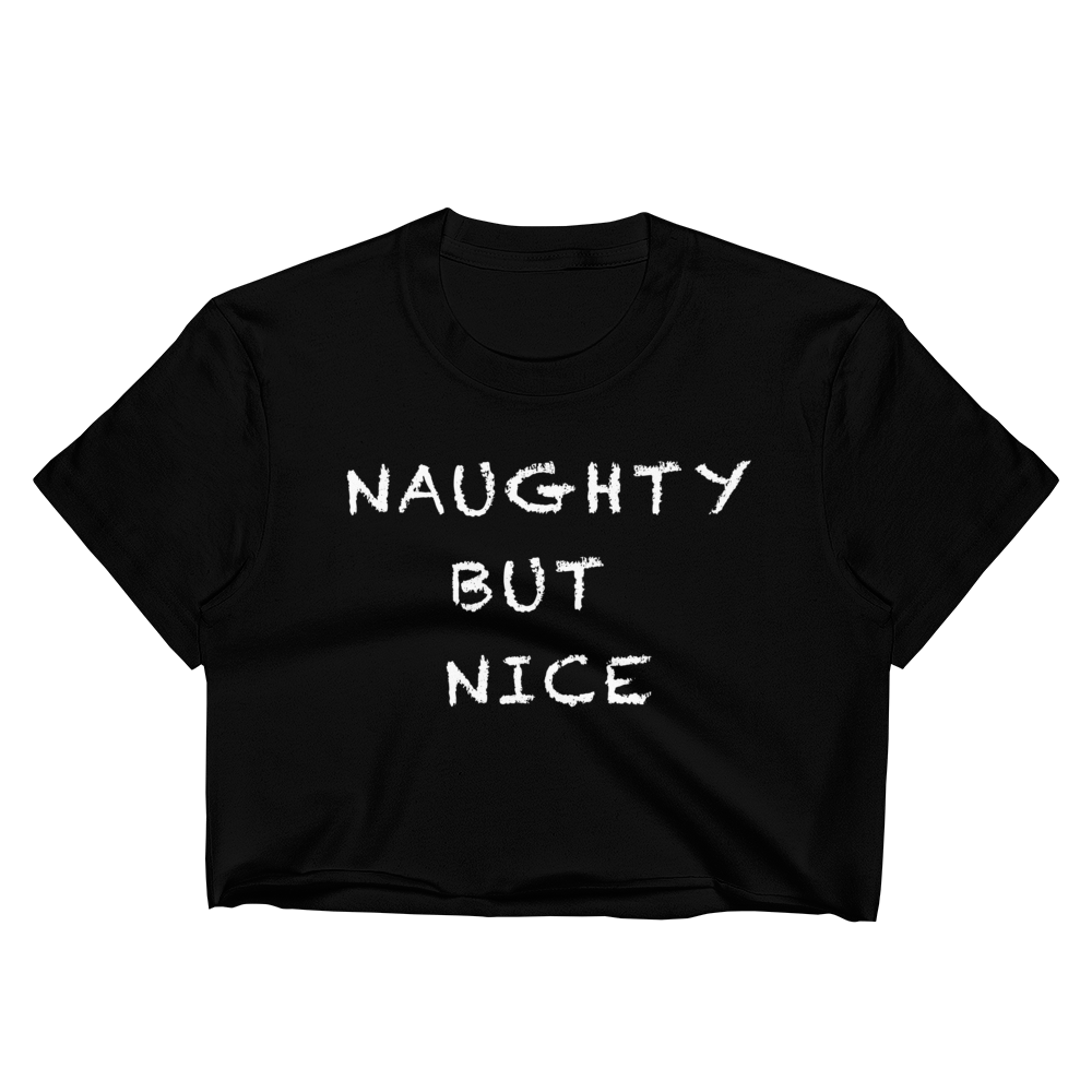 Naughty But Nice -ChalkBoard Women's Crop Top - Cannabis Incognito Apparel CIA | Cannabis Clothing Store