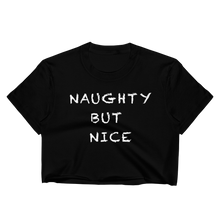 Load image into Gallery viewer, Naughty But Nice -ChalkBoard Women&#39;s Crop Top - Cannabis Incognito Apparel CIA | Cannabis Clothing Store