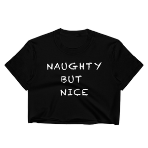 Naughty But Nice -ChalkBoard Women's Crop Top - Cannabis Incognito Apparel CIA | Cannabis Clothing Store