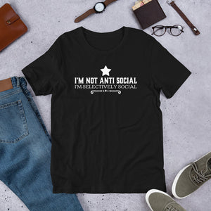 I'm not Anti Social I'm selectively social | PINK & BLACK tank top - Cannabis Incognito Apparel CIA | Cannabis Clothing Store