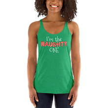 Load image into Gallery viewer, I&#39;M THE NAUGHTY ONE | Women&#39;s Racerback Tank - Cannabis Incognito Apparel CIA | Cannabis Clothing Store