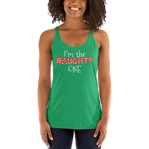 I'M THE NAUGHTY ONE | Women's Racerback Tank - Cannabis Incognito Apparel CIA | Cannabis Clothing Store