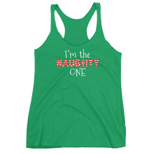 Load image into Gallery viewer, I&#39;M THE NAUGHTY ONE | Women&#39;s Racerback Tank - Cannabis Incognito Apparel CIA | Cannabis Clothing Store