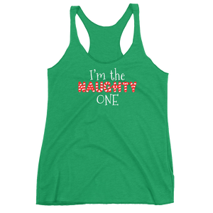 I'M THE NAUGHTY ONE | Women's Racerback Tank - Cannabis Incognito Apparel CIA | Cannabis Clothing Store