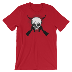 SKULL AND CROSS GUNS - Tee's Classic Apparel (Original Art) Unisex style - Cannabis Incognito Apparel CIA | Cannabis Clothing Store