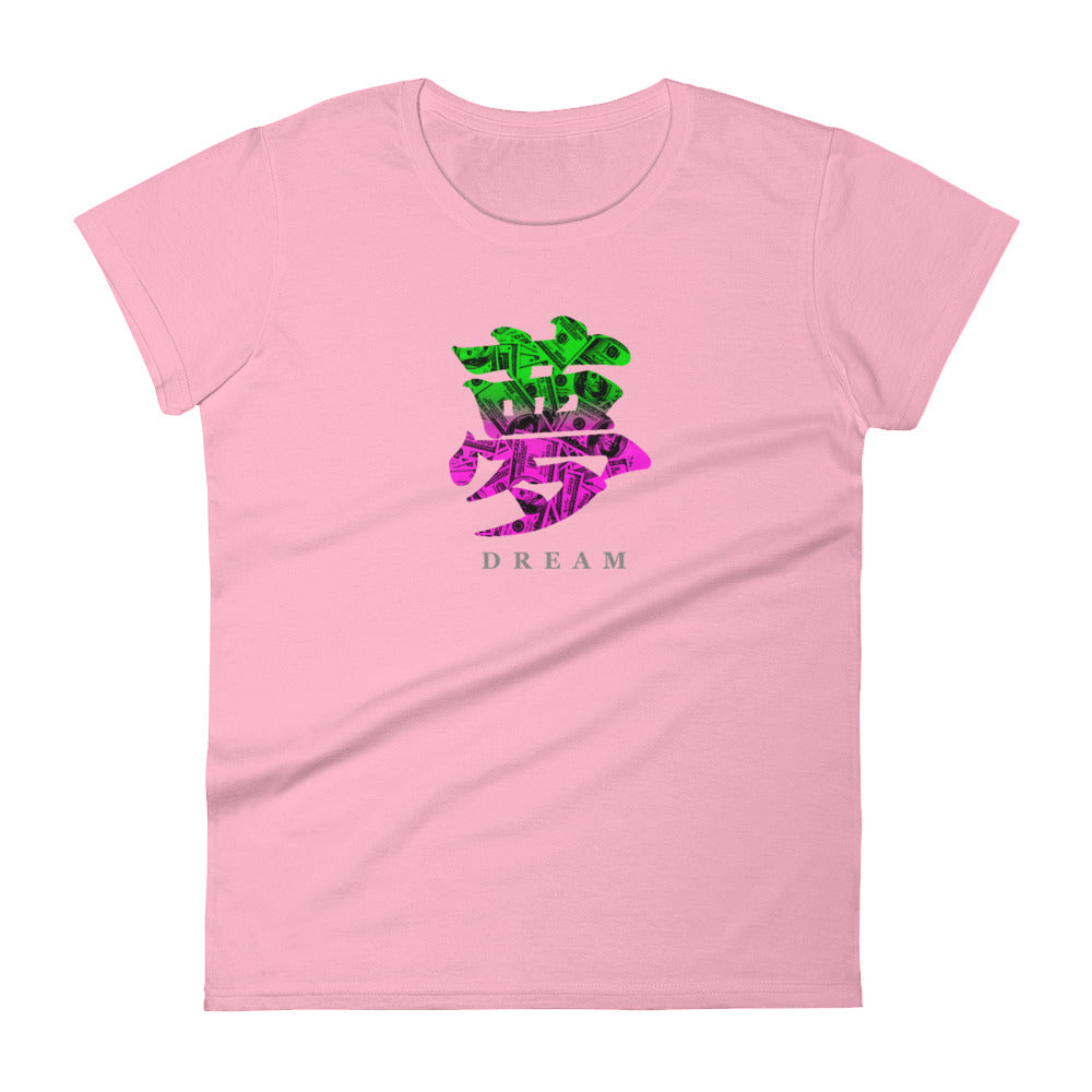 DREAM logo | Women's short sleeve t-shirt Mandarin Symbol - Cannabis Incognito Apparel CIA | Cannabis Clothing Store