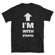 Load image into Gallery viewer, Im with Stupid tshirts | CIA Cannabis Incognito Apparel | Black - Cannabis Incognito Apparel CIA | Cannabis Clothing Store