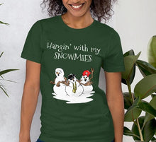 Load image into Gallery viewer, Hanging with my Snowmies | Ugly sweater thread T-Shirt - Cannabis Incognito Apparel CIA | Cannabis Clothing Store