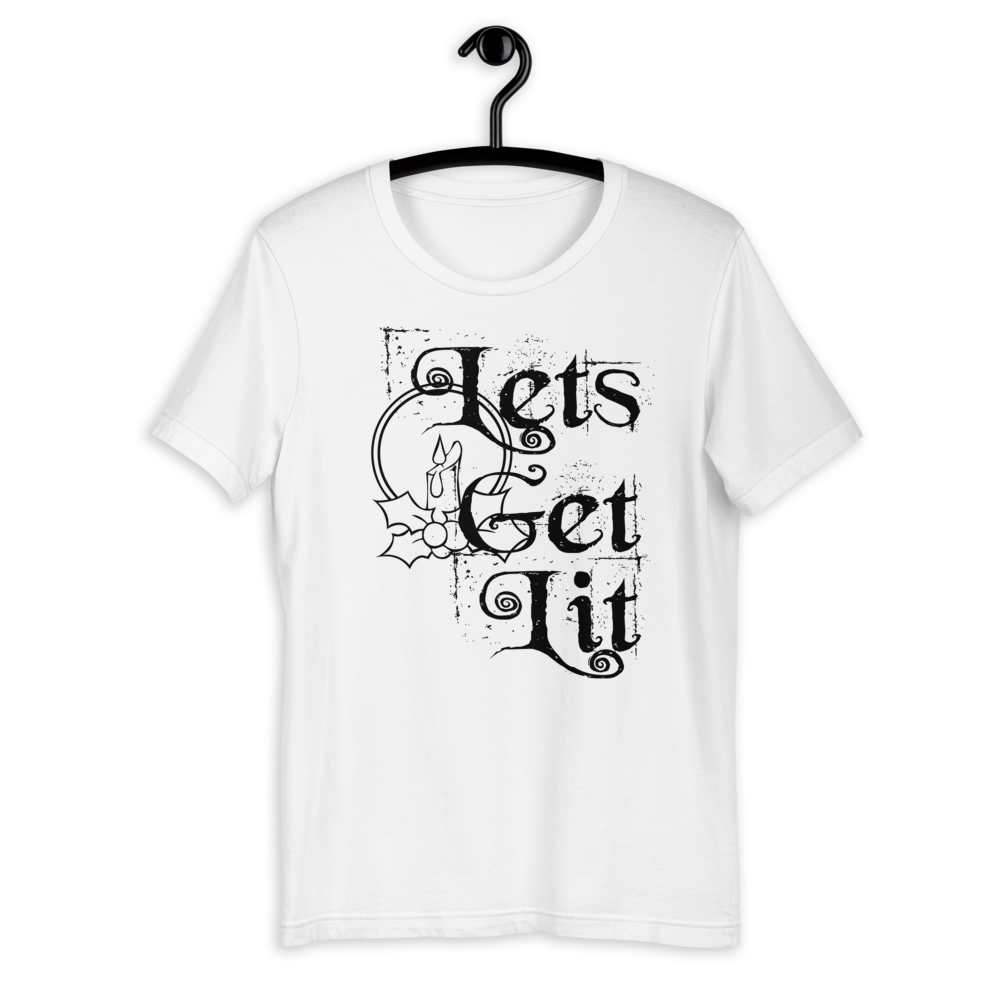 Let’s get lit t shirt | christmas party lights | Woman’s CIA Clothing - Cannabis Incognito Apparel CIA | Cannabis Clothing Store