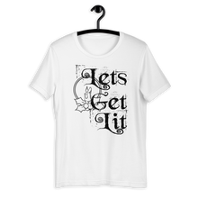 Load image into Gallery viewer, Let’s get lit t shirt | christmas party lights | Woman’s CIA Clothing - Cannabis Incognito Apparel CIA | Cannabis Clothing Store