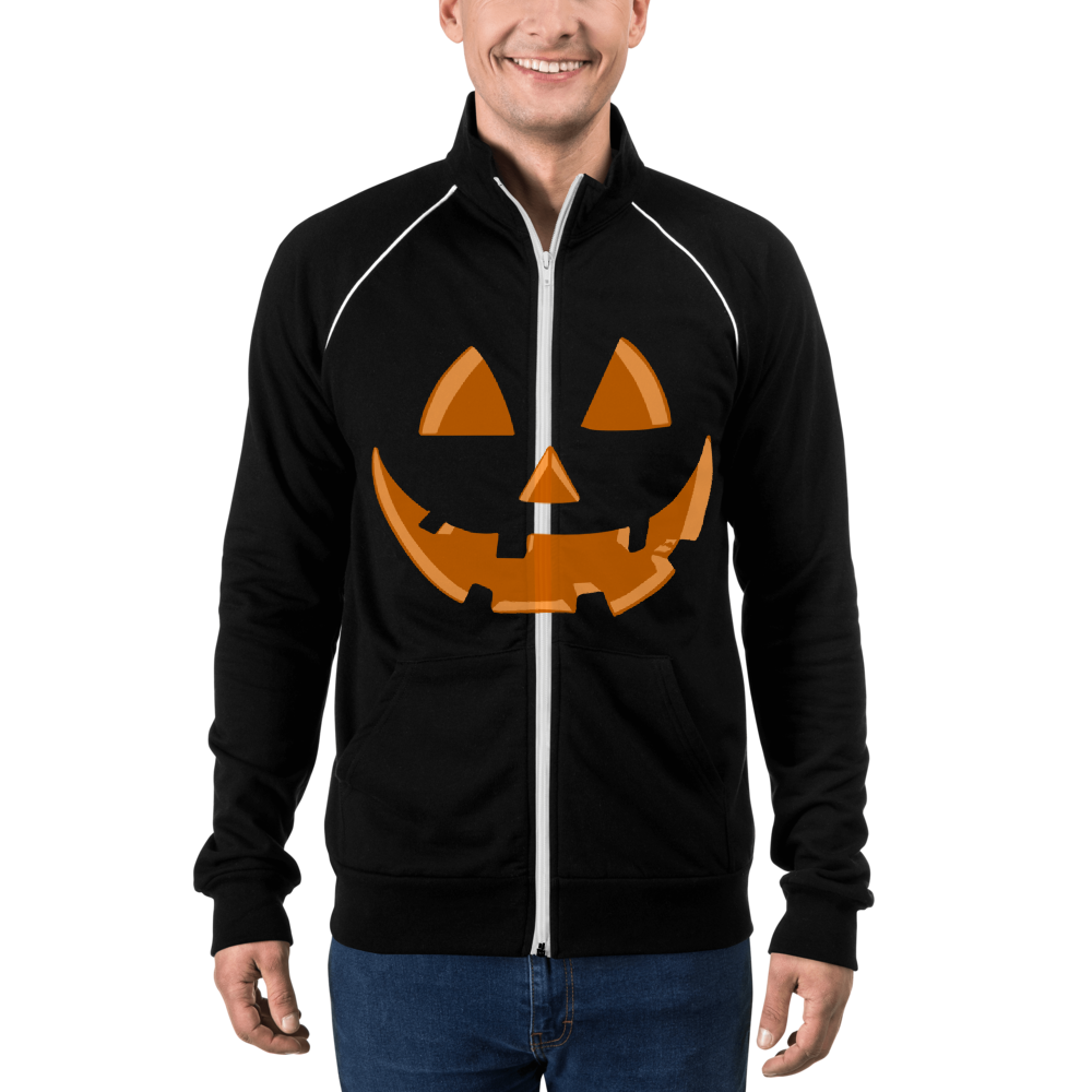 PUMPKIN FACE - Piped Fleece Jacket - Cannabis Incognito Apparel CIA | Cannabis Clothing Store