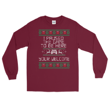 Load image into Gallery viewer, I paused my game to be here christmas sweater | Ugly Sweater | CIA - Cannabis Incognito Apparel CIA | Cannabis Clothing Store