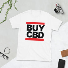 Load image into Gallery viewer, BUY CBD | Short-Sleeve Unisex T-Shirt | CIA Cannabis Apparel - Cannabis Incognito Apparel CIA | Cannabis Clothing Store