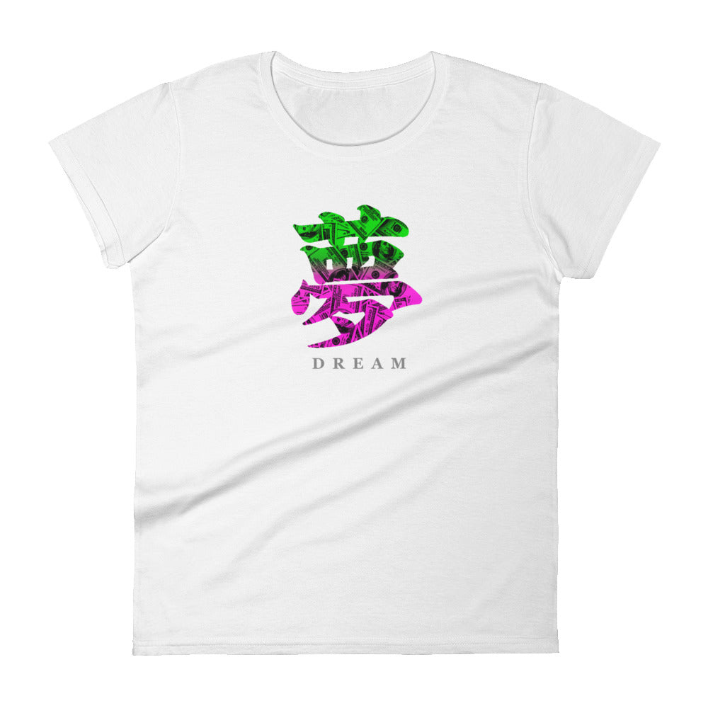 DREAM logo | Women's short sleeve t-shirt Mandarin Symbol - Cannabis Incognito Apparel CIA | Cannabis Clothing Store