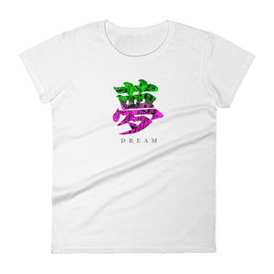 DREAM logo | Women's short sleeve t-shirt Mandarin Symbol - Cannabis Incognito Apparel CIA | Cannabis Clothing Store