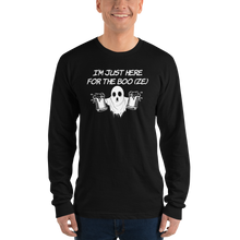 Load image into Gallery viewer, “I’m just here for the boo(ze)” - Long sleeve t-shirt - Cannabis Incognito Apparel CIA | Cannabis Clothing Store