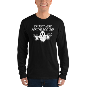 “I’m just here for the boo(ze)” - Long sleeve t-shirt - Cannabis Incognito Apparel CIA | Cannabis Clothing Store