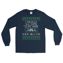 Load image into Gallery viewer, I paused my game to be here christmas sweater | Ugly Sweater | CIA - Cannabis Incognito Apparel CIA | Cannabis Clothing Store