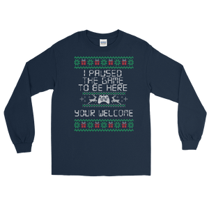 I paused my game to be here christmas sweater | Ugly Sweater | CIA - Cannabis Incognito Apparel CIA | Cannabis Clothing Store