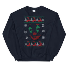 Load image into Gallery viewer, Ugly Sweater Clown Face - Unisex Sweatshirt - Cannabis Incognito Apparel CIA | Cannabis Clothing Store