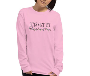 Let’s get lit t shirt | christmas party lights | Woman’s Clothing | C.I.Apparel - Cannabis Incognito Apparel CIA | Cannabis Clothing Store