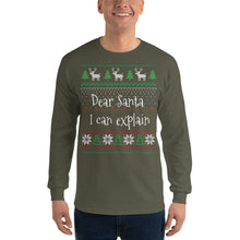 Load image into Gallery viewer, Dear Santa I can explain - Long Sleeve T-Shirt - Cannabis Incognito Apparel CIA | Cannabis Clothing Store