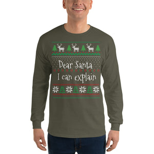 Dear Santa I can explain - Long Sleeve T-Shirt - Cannabis Incognito Apparel CIA | Cannabis Clothing Store