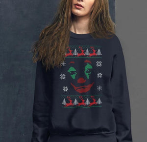 Ugly Sweater Clown Face - Unisex Sweatshirt - Cannabis Incognito Apparel CIA | Cannabis Clothing Store