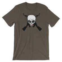 Load image into Gallery viewer, SKULL AND CROSS GUNS - Tee&#39;s Classic Apparel (Original Art) Unisex style - Cannabis Incognito Apparel CIA | Cannabis Clothing Store