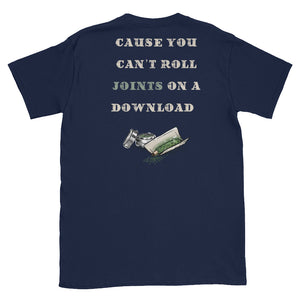 BUY VINYL CAUSE YOU CANT ROLL JOINTS ON A DOWNLOAD | Cannabis t shirt - Cannabis Incognito Apparel CIA | Cannabis Clothing Store